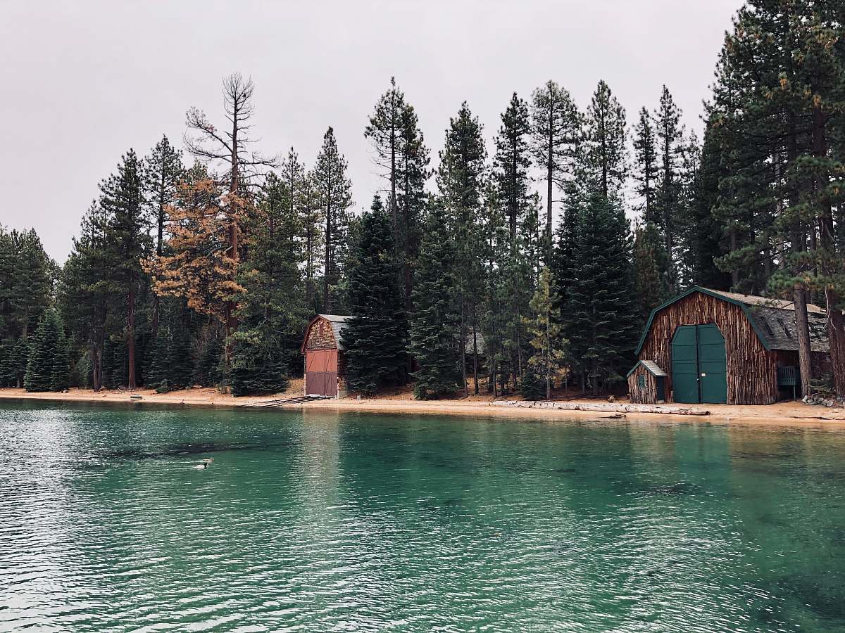 south lake tahoe cavern near lake with forest outdoors